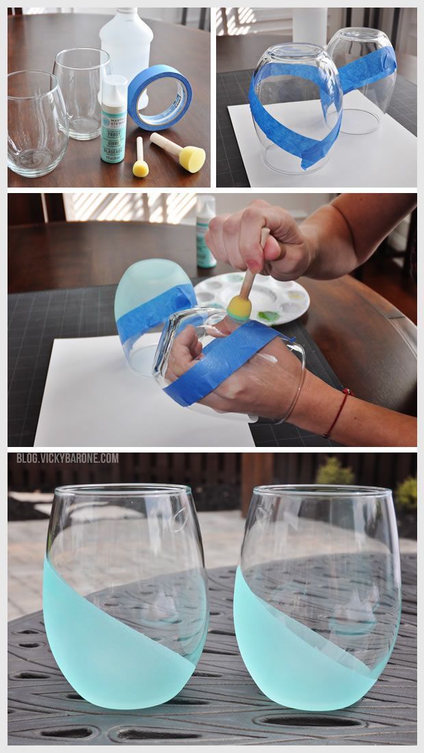 A unique DIY project to freshen up your wine glasses. #crafty