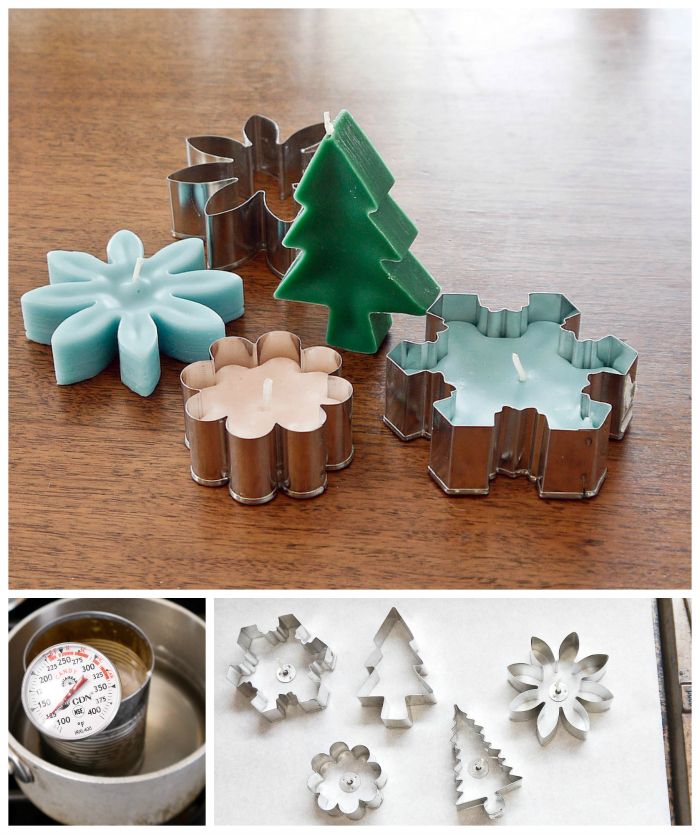 diy cookie cutter candles