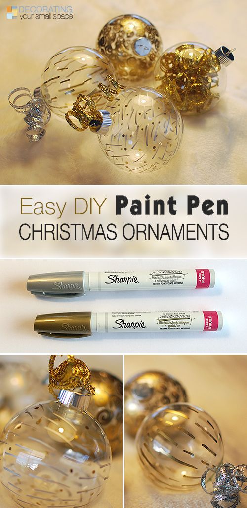 Easy DIY Paint Pen Christmas Ornaments! • Full tutorial showing you just how e...