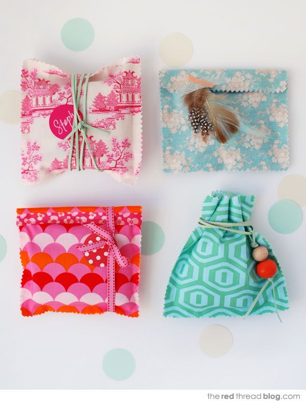 TUTORIAL :: make gorgeous no-sew fabric gift bags