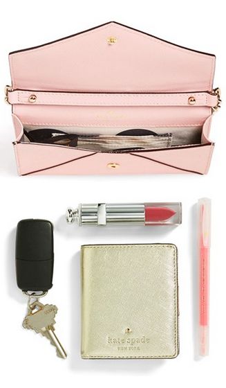 Cute kate spade new york clutch -- fits all the essentials! #wishlist #pink