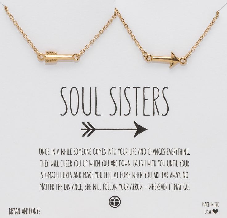 half arrow soul sisters bff gift idea.
