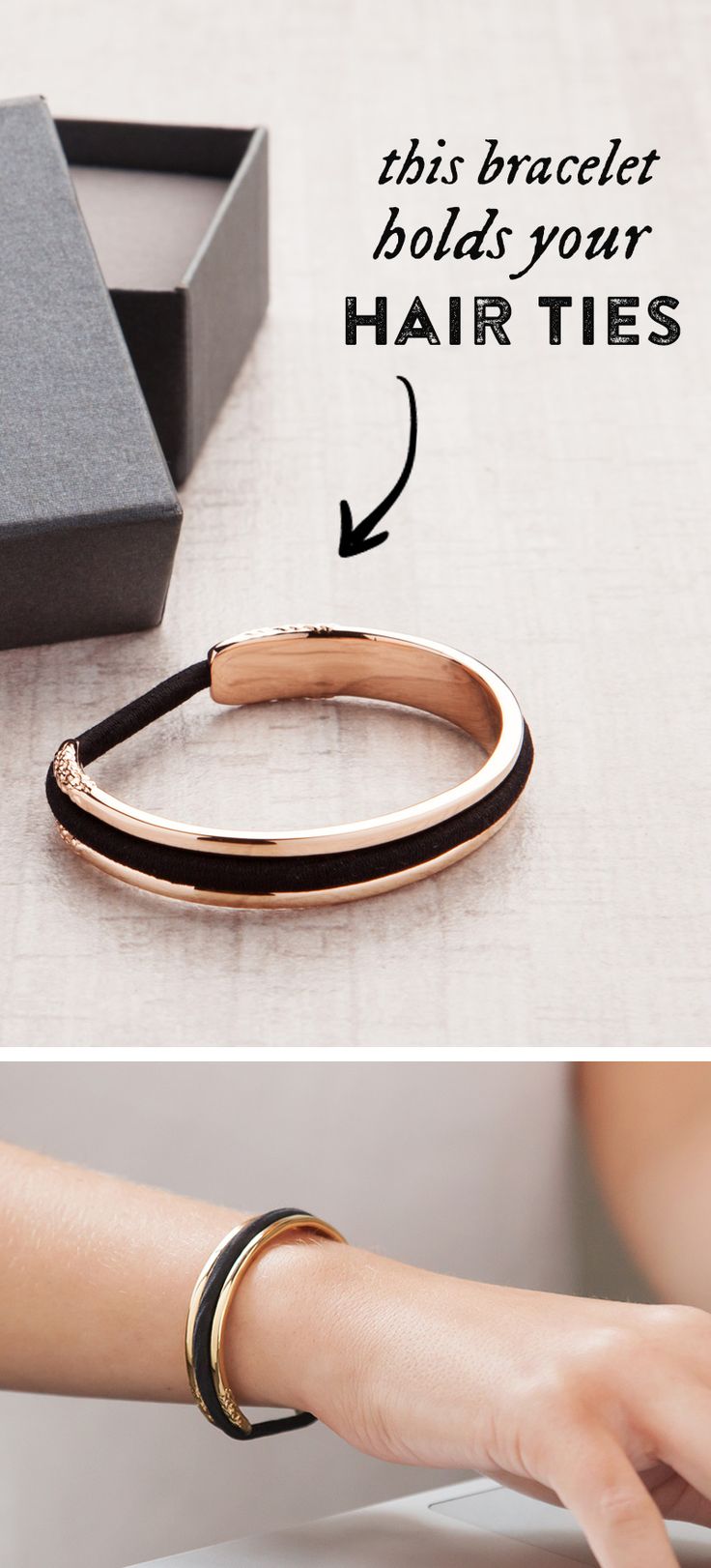 I NEED THIS IN MY LIFE. Carry a hair elastic on your wrist in a way that’s ele...