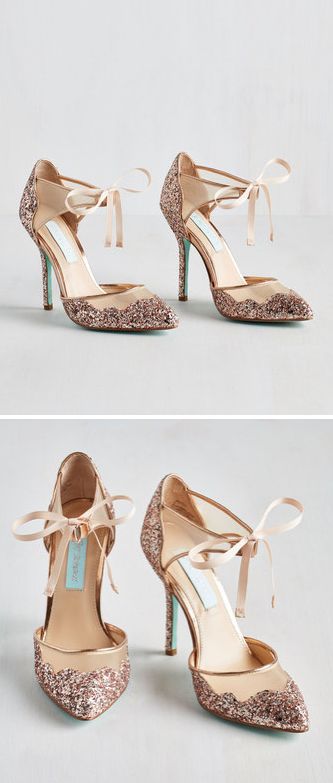 Rose gold sparkle heels - AMAZING!