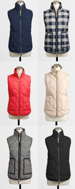 Winter Must-Have: Quilted vests in every color! www.revolvechic.c...