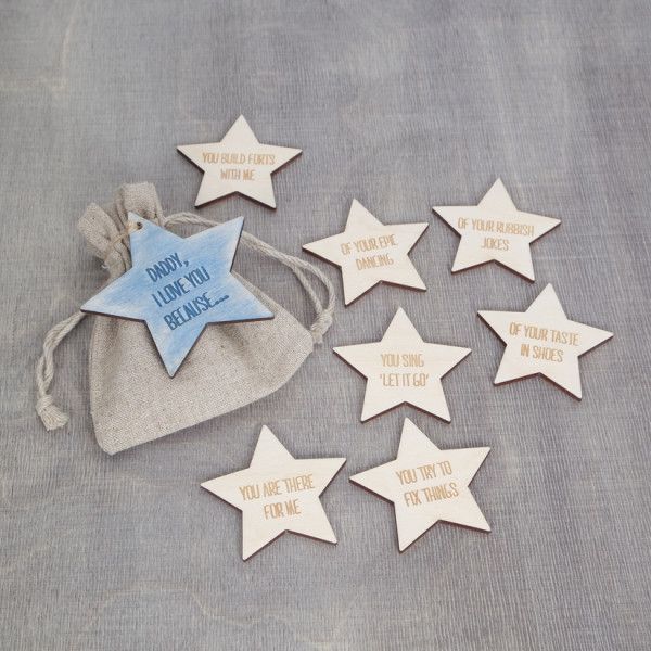 Bag of personalised message star tokens