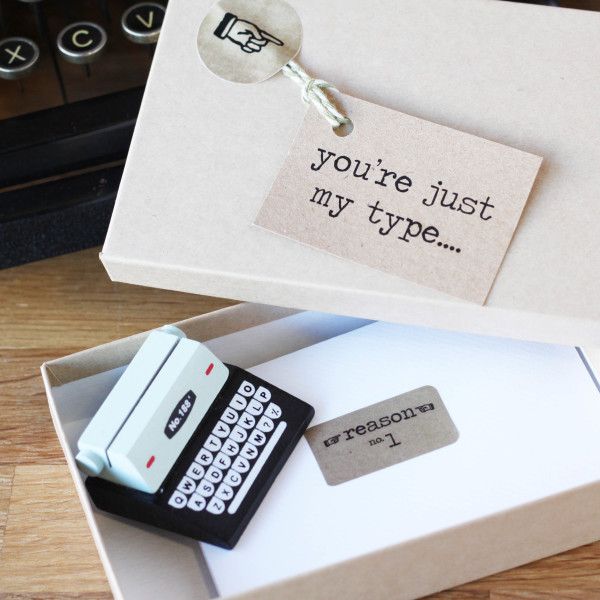 Mini typewriter love notes