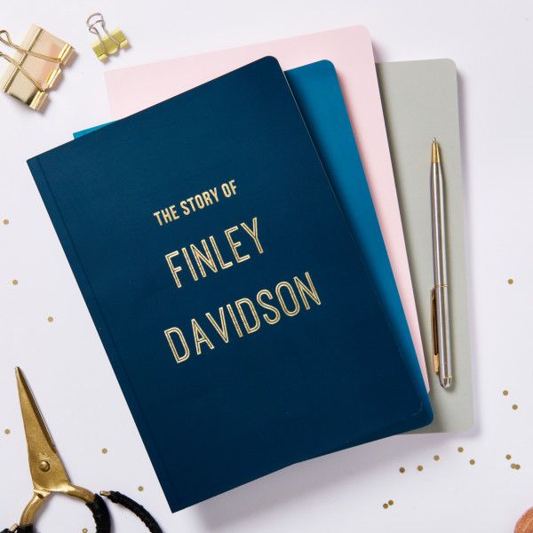 Personalised Gold Foil Name A5 Notebook