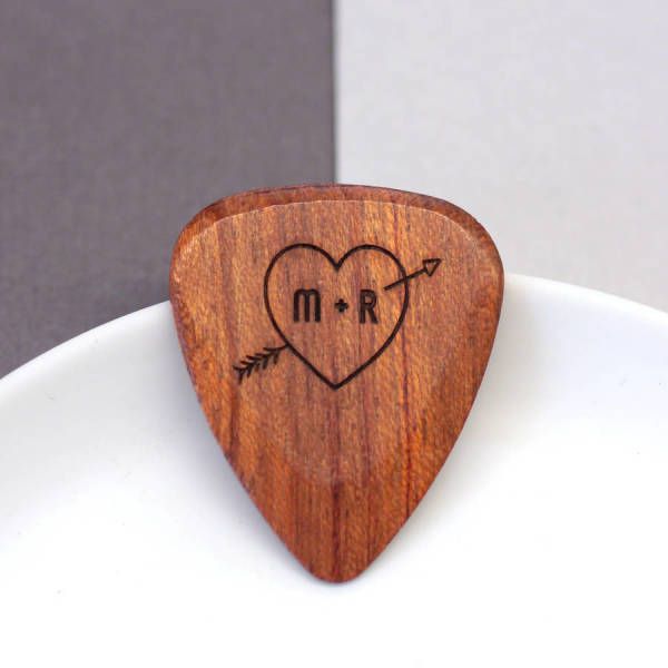 Personalised Heart And Arrow Plectrum