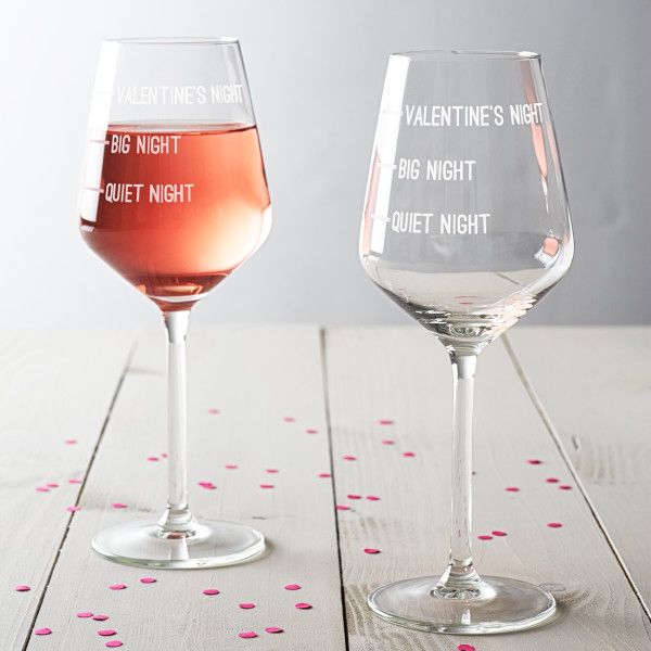 Valentine's Night Wine Glass