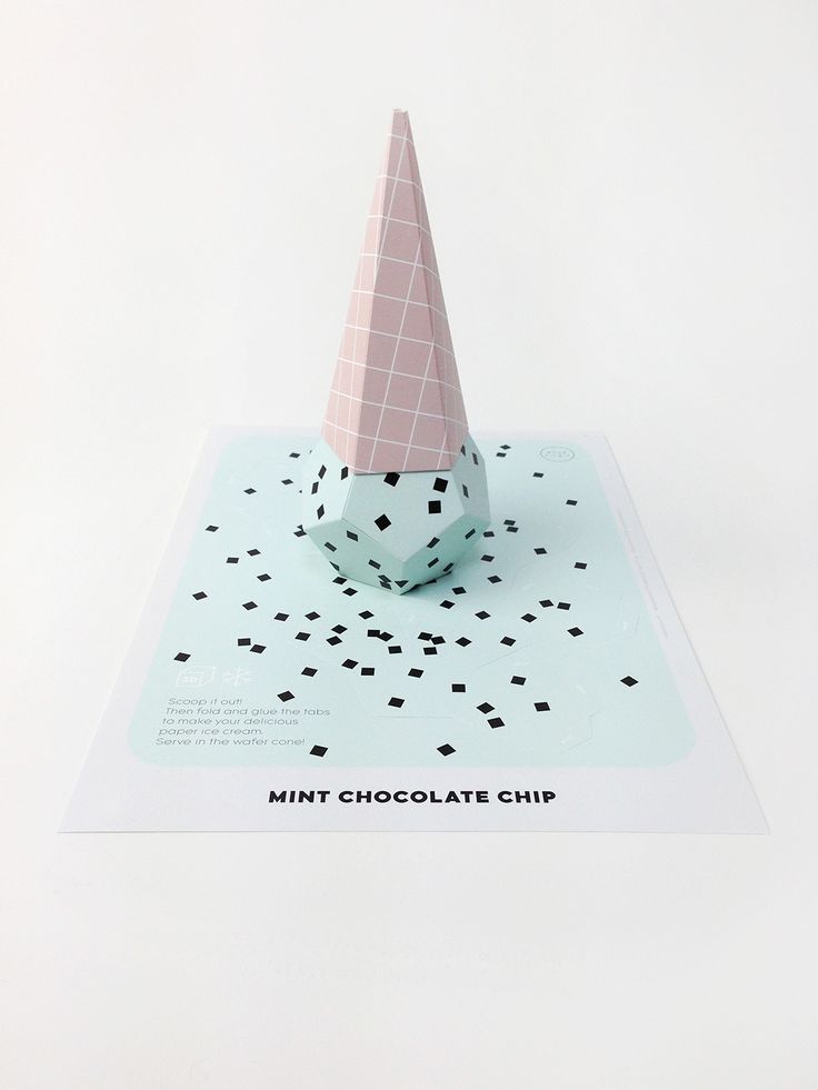 Paper Ice Creams - 3d paper craft kit - by Moon Picnic & Mr P | moonpicnic.com
