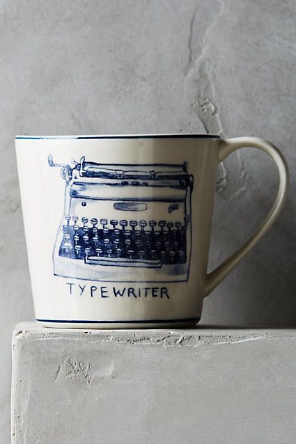 Anthropologie Icon Mug by Molly Hatch - This one features an antique typewriter....