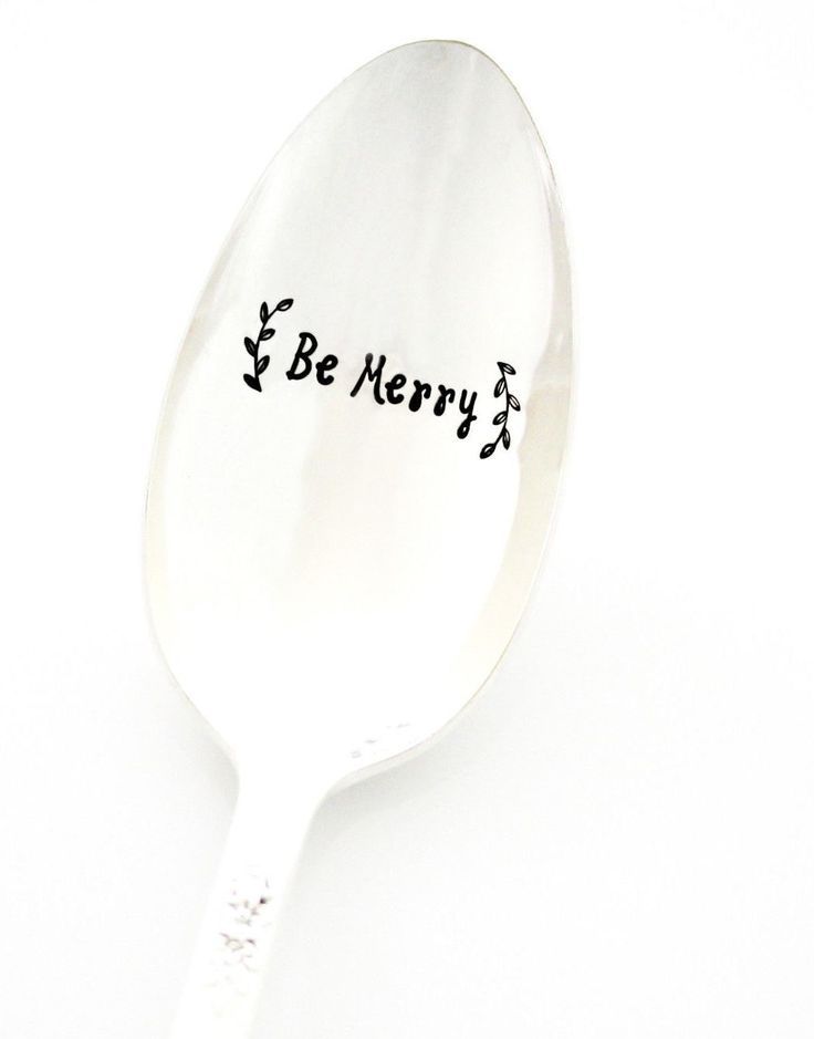 Be Merry Christmas Serving Spoon. Custom stamped. From eBay's Artisan collec...
