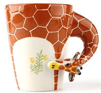 FOR FANS OF AFRICAN ANIMALS: Giraffe handled coffee mug.