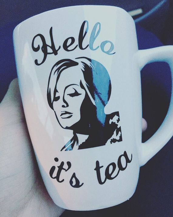 FOR TEA DRINKERS who love Adele: Hello it's Tea coffee cup. From Etsy.