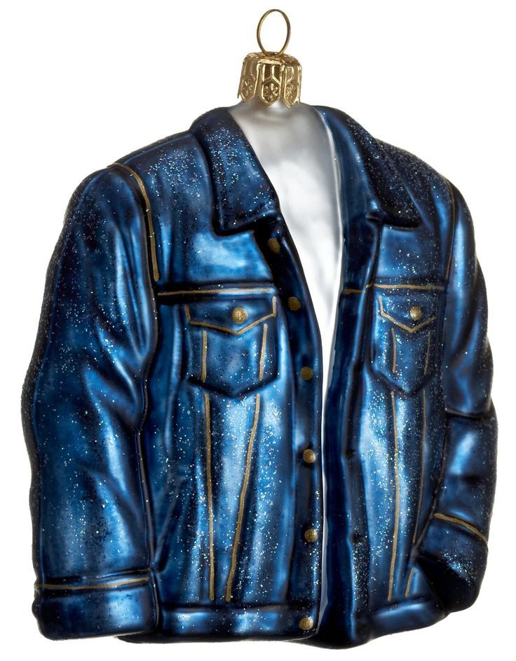 Jean Jacket Christmas Ornament -- Oh, wow. This is so ME.  From Ornaments to Rem...
