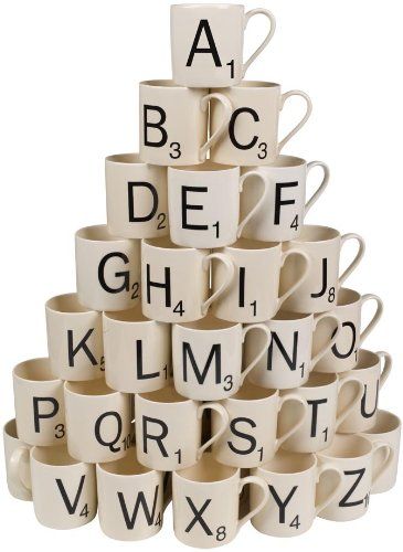 Scrabble coffee mugs...for letter lovers everywhere.