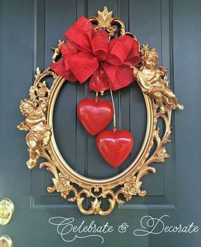 a diy valentine s wreath with a picture frame, crafts, seasonal holiday decor, v...
