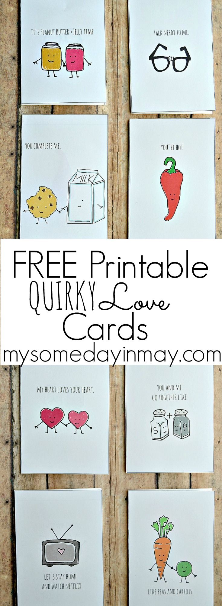 FREE printable cards for Valentine's Day!