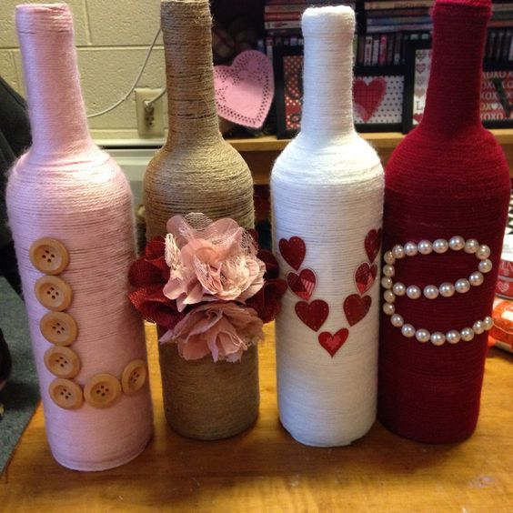 tipsalud.com Valentines Day Wine Bottles | DIY Valentines Day Table Decorations ...