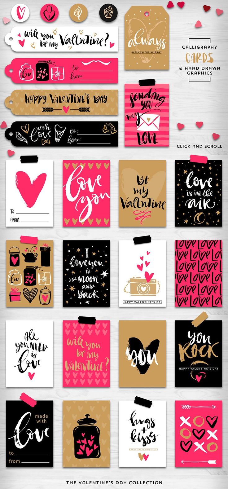 Valentine's day gift tags & overlays by kite-kit on @creativemarket