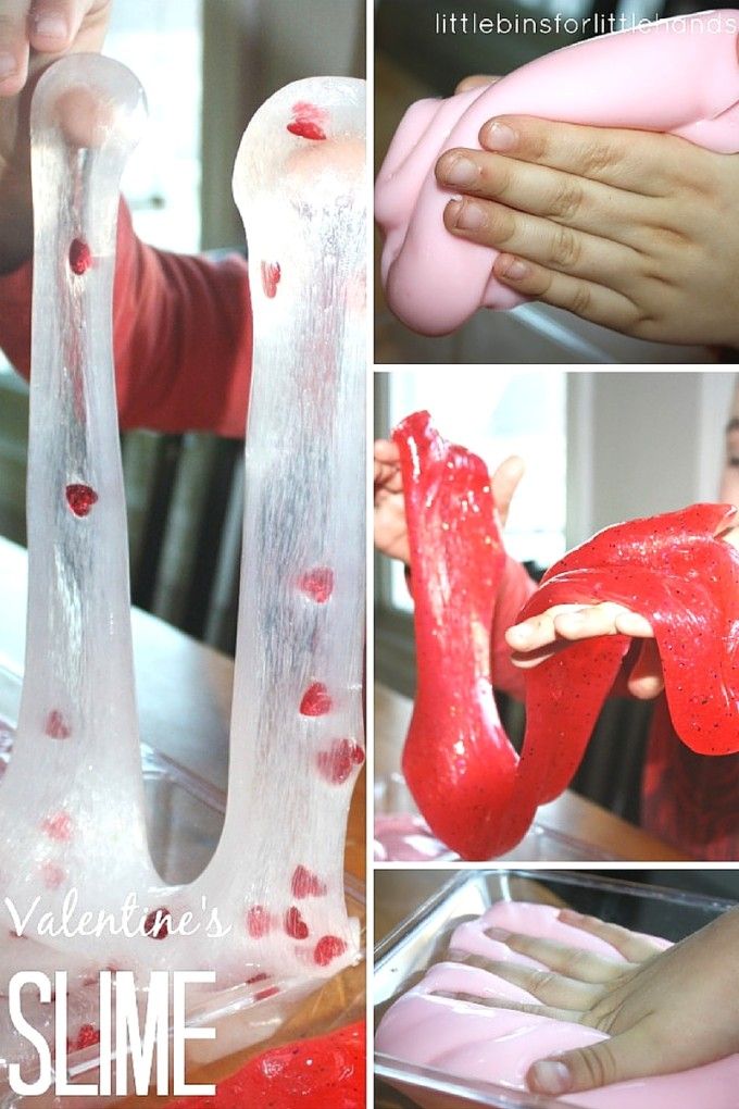 Valentines slime activity for Valentine's Day science and sensory play kids ...