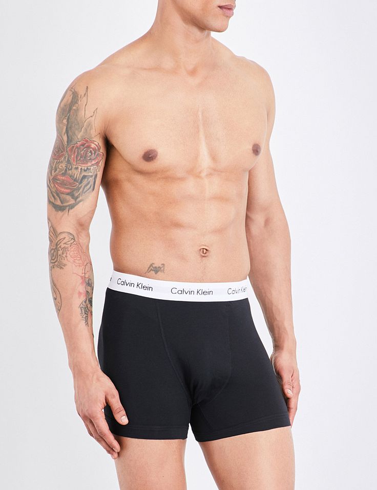 CALVIN KLEIN Pack of three Cotton Stretch classic-fit stretch-cotton trunks