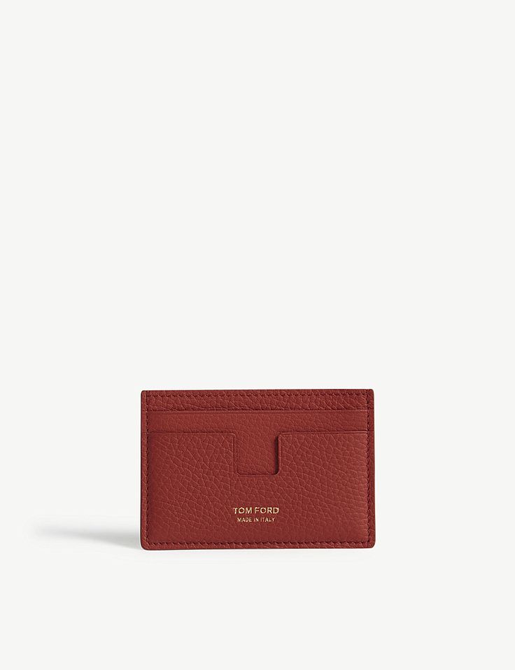 TOM FORD Classic grained-leather card holder