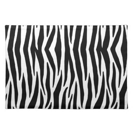 Black and White Zebra Stripes Placemat