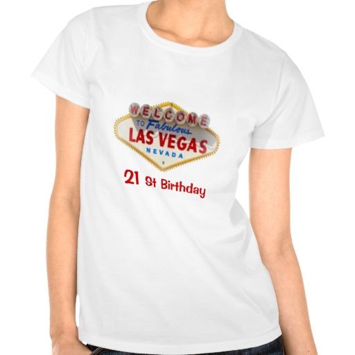 21 St Birthday Las Vegas Ladies Baby Doll Shirt