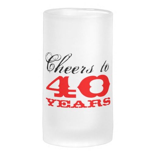 40th Birthday Beer Glass Mug | Gift for men