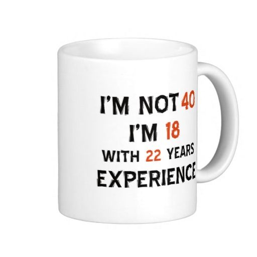40th birthday designs coffee mug