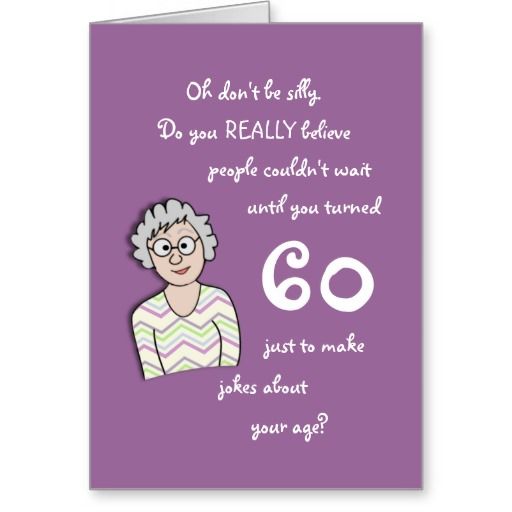 60th Birthday For Her-Funny Card
