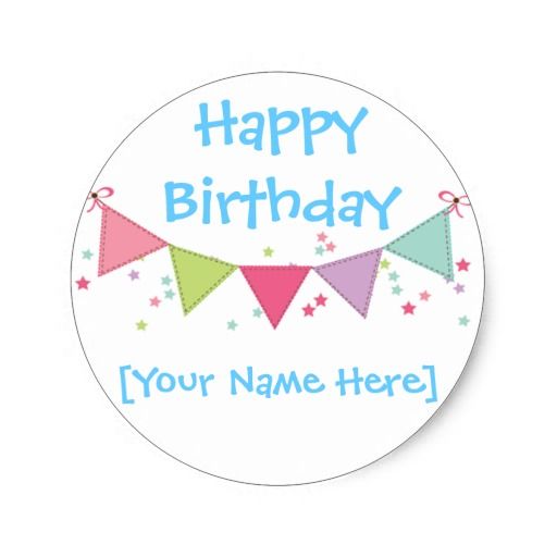 Happy Birthday Customizable Sticker Sheet