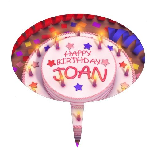 Joan's Birthday Cake Cake Topper