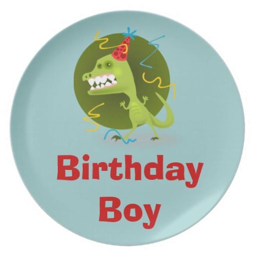 Personalized Birthday Boy Melamine Plates for Kids