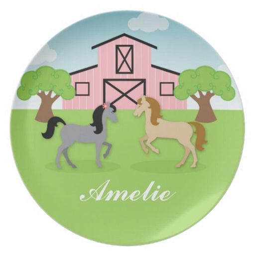 Personalized Equestrian Horses Plate