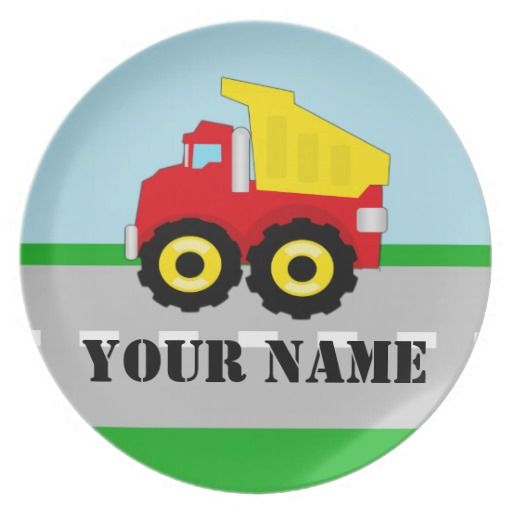 Personalized Name Truck Kids Plate