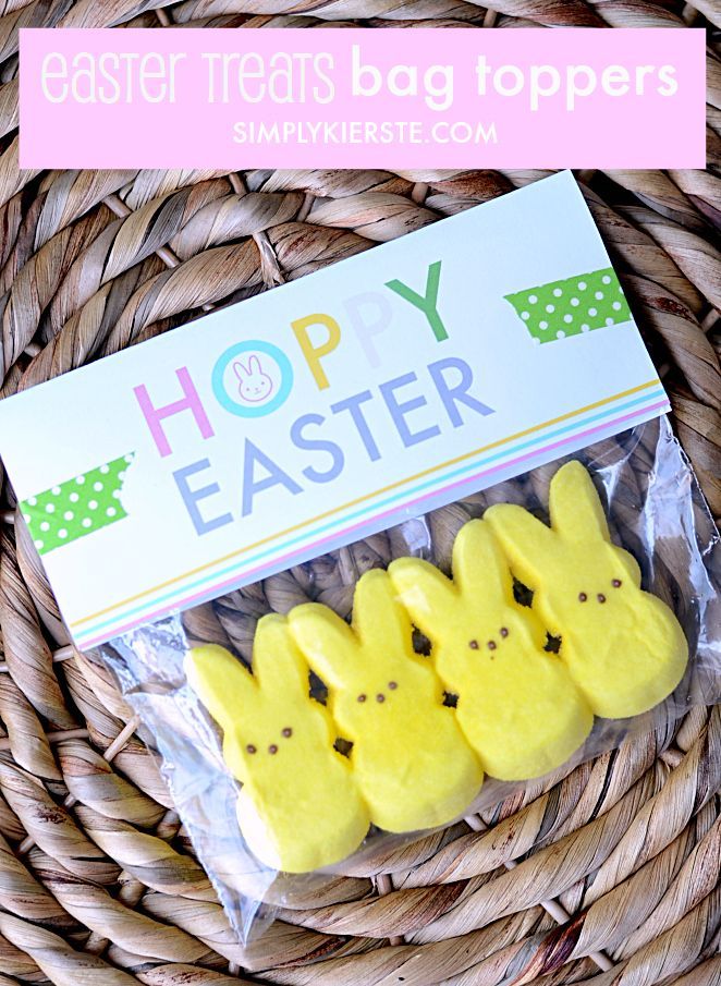 Hoppy Easter Bag Toppers | free printable | simplykierste.com