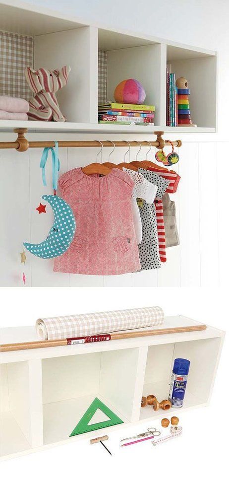 mommo design: IKEA HACKS - Billy shelf as cloth rack