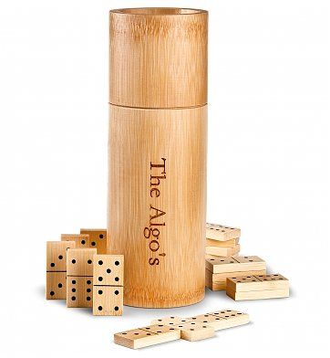 Personalized Keepsake Gifts: Bamboo Dominoes Gift Set