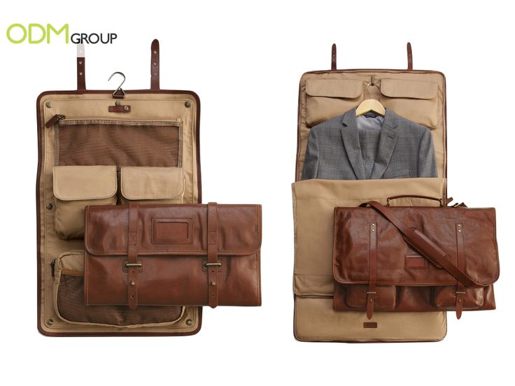 Branded Leather Excursion Garment Bag as Corporate Gift