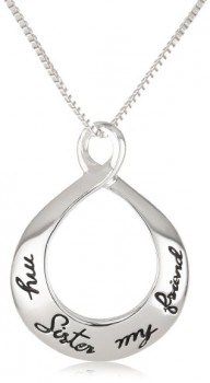 Sterling Silver My Sister My Friend Circle Pendant Necklace. 6 Great Valentines...