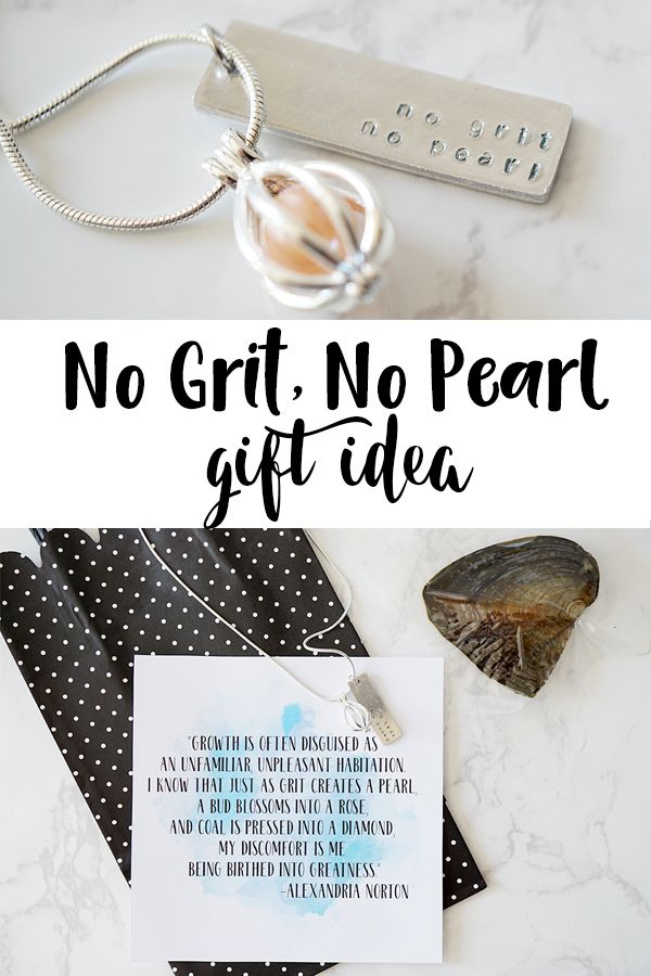 No Grit No Pearl necklace gift idea - Teacher Gift Idea