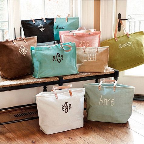 Bridesmaid gift idea - Ballard Tote Bags - The large, personalized, is only $25,...