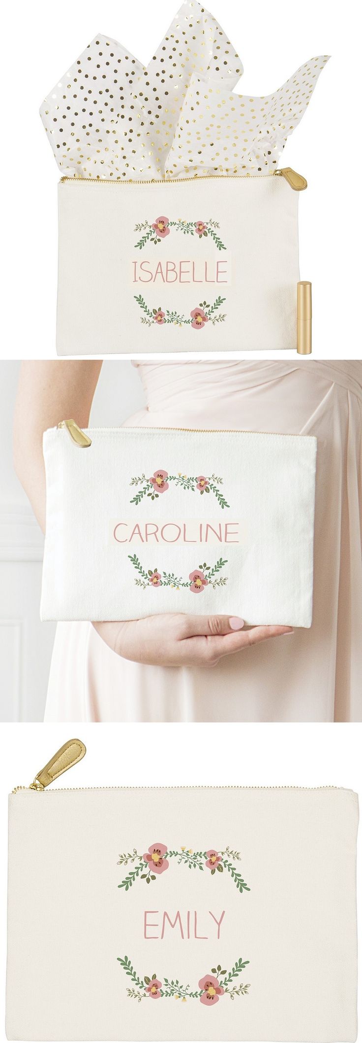 Bridal Party Idea - Have your bridesmaids carry floral design clutches instead o...