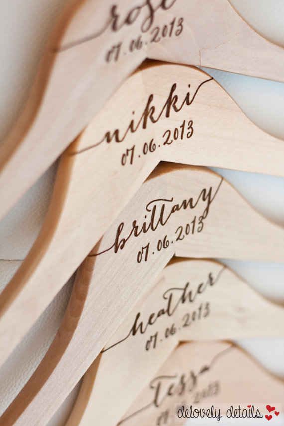 Don't forget your bridesmaids! Get a personalized hanger for them too! | 28 ...