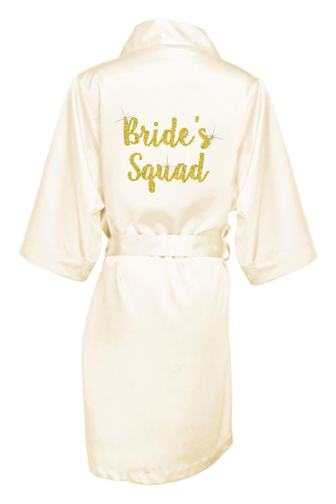 Glitter Print Bride s Squad Satin Robe Style GLTRBBRSQD by: More Colors and Size...