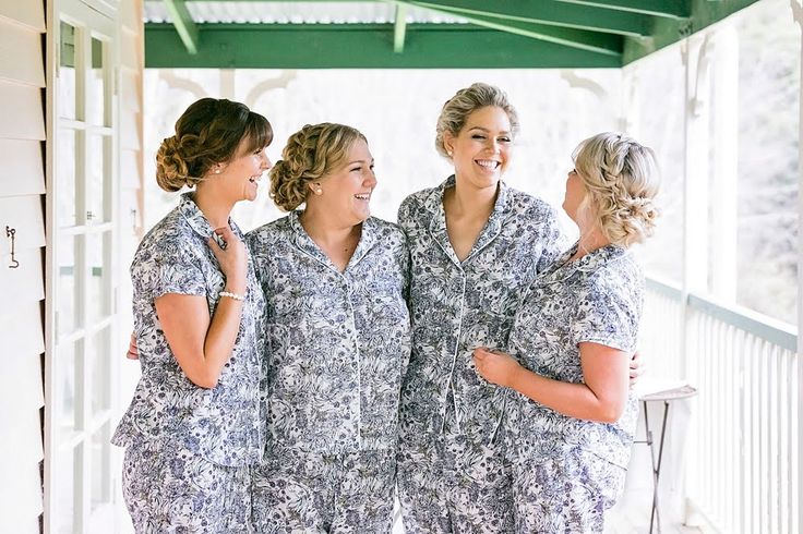 Instead of the ever-popular bridesmaids robes, opt for gorgeous prints on oh-so-...