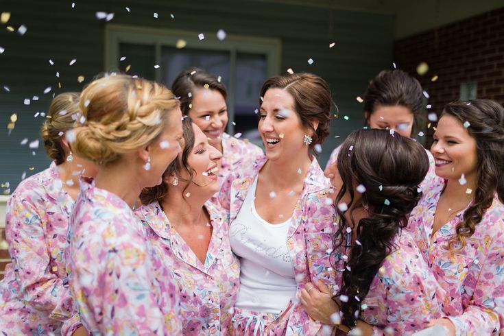 Pink Floral Bridesmaid Robes - Pittsburgh Wedding Venue - Duquesne University We...